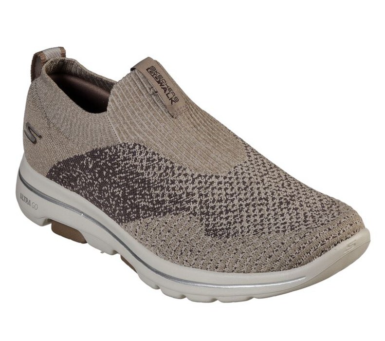 Skechers Herr Khaki Slip On - Gowalk 5 - Merritt - Sverige (DEQTI-4290)
